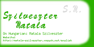 szilveszter matala business card